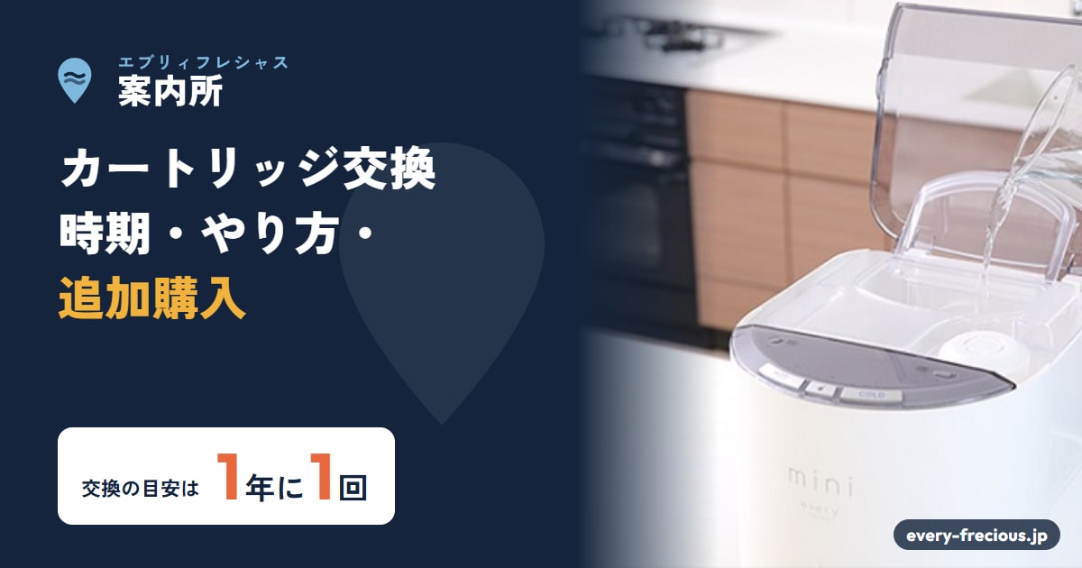 エブリィフレシャスのカートリッジ交換